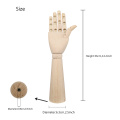 Female Flexible Wooden Hand for display Mannequin Right Hand Natural Wood Color without Oil wooden mannequin hand,